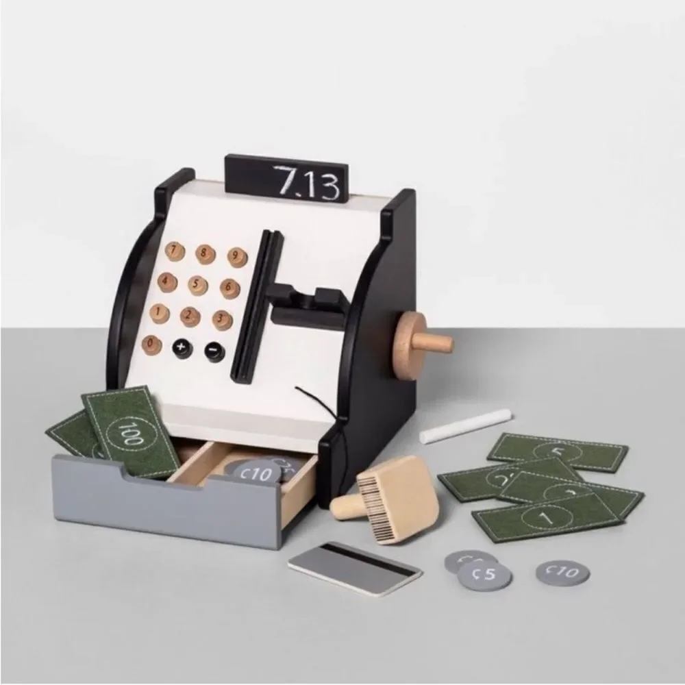Hearth & Hand cash register wooden toy set NEW‎